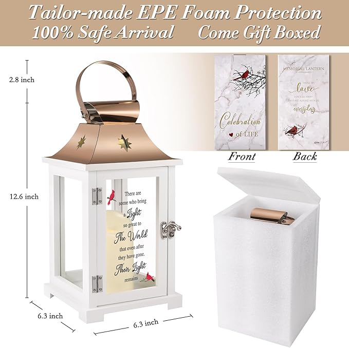 Memorial Lantern, Sympathy Gifts for Loss of Mom/Dad/Loved One, Bereavement Gifts, in Memory of Loved One Lantern,Celebration of Life, Memorial Gifts, Funeral Lantern,There are Some who Bring a Light-Ruum Studio Home