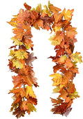 Lvydec 2 Pack Maple Leaves Fall Garland Clearance - 5.9ft/Strand Artificial Fall Foliage Garland Colorful Autumn Leaves Decoration for Home Wedding Party Halloween Thanksgiving-Ruum Studio Home