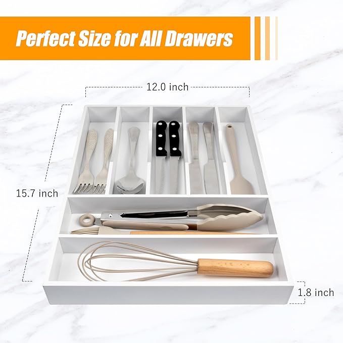 Kitchen Silverware Drawer Organizer and Storage Deep Cookware Utensil Cutlery Rack Office Drawer Organizer Tray Amazon Basics Kitchen Home Gadgets Rv Storage Solutions Wedding Registry Must Haves 2025-Ruum Studio Home