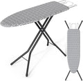 KINGBOARD Ironing Board, Foldable Iron Board with Iron Rest, Compact Ironing Board with Height Adjustable, Extra Thick Heat-Resistant Cover, Heavy-Duty Sturdy Metal Legs, 43x13 Grey-Ruum Studio Home