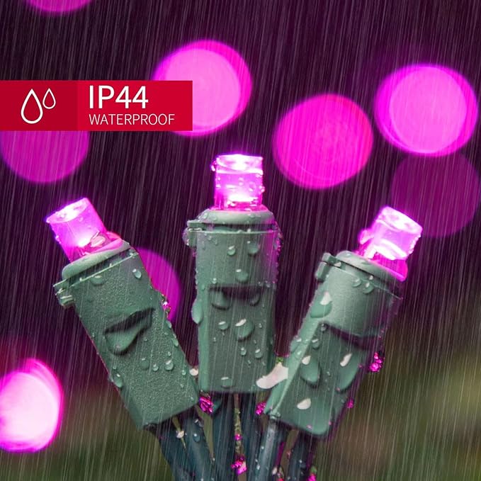 100 Count Pink - 21.6FT LED String Lights, Mini LED Lights for Indoor/Outdoor Home Holiday Party Wedding Independence Day Decoration-Ruum Studio Home