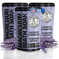 3 Pack Bundle: Coach Soak Recovery Bath Soak, Epsom Salt Bulk - Bath Salts Bulk, 3 Pack Bundle - Total of 9 Pounds (Lavender)-Ruum Studio Home