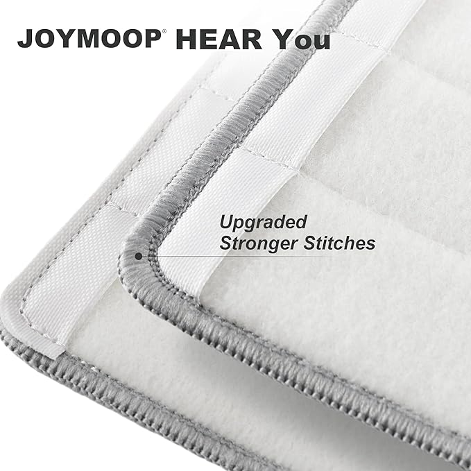 JOYMOOP Flat Mop Pads, Microfiber Mop Cleaning Pads, Washable Pads, Pads Replacement for JOYMOOP Flat Mop or Mop Bucket Set, Pack of 50 Refills 13inch - Grey and Stripe-Ruum Studio Home