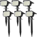 Solar Spot Lights Outdoor Waterproof IP65, 6 Pack Landscape Spotlights with 46 LEDs, 3 Modes Auto On/Off Solar Powered Flood Lights for Outside Pathway, Yard, Garden, Walkway (Cool White)-Ruum Studio Home