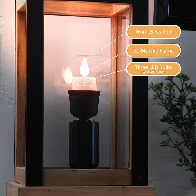 Smart Flameless Candle Light Bulb, Decorative Candle Flame Lights & Vintage Lighting for Chandelier Candelabra, Pendant, Wall Sconces and Lighting Fixtures-Ruum Studio Home