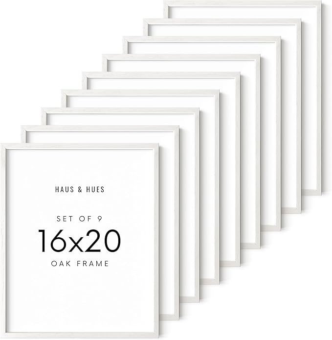HAUS AND HUES Standalone White Oak Frames Set of 9-16x20-Ruum Studio Home