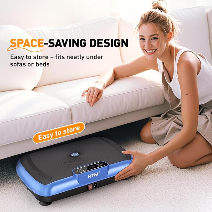 Vibration Plate Exercise Machine - 180 Speeds & 300 lb Capacity, Full Body Workout Vibration Platform with Remote Control for Lymphatic Drainage, Weight Loss & Toning-Ruum Studio Home