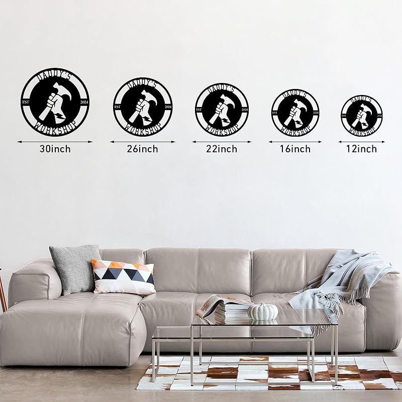 Personalized Metal Signs | Custom Plaque Wall Art | Worshop Metal Sign | Custom Sign Outdoor Metal | Custom Work Shop Metal Sign | Shop Signs | Personalized Father Gifts | Family Name Sign-Ruum Studio Home