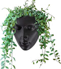 GDYOOSHOW 6.7" Tall Hanging Planter Wall Flower Pot for Garden Balcony Indoor or Outdoor (Black Resin)-Ruum Studio Home