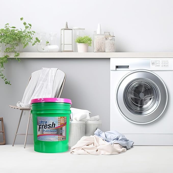 Ultra Fresh 5 Gallon Platinum Fabric Softener for All Machine Types, Liquid Laundry Softener, Up to 640 Loads, Tropical Escape-Ruum Studio Home