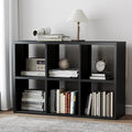 6 Cube Storage Organizer, Black Bookshelf with Storage, 2 Tier Storage Cubes, Freestanding Storage Organizer with Shelves for Living Room, Study-Ruum Studio Home