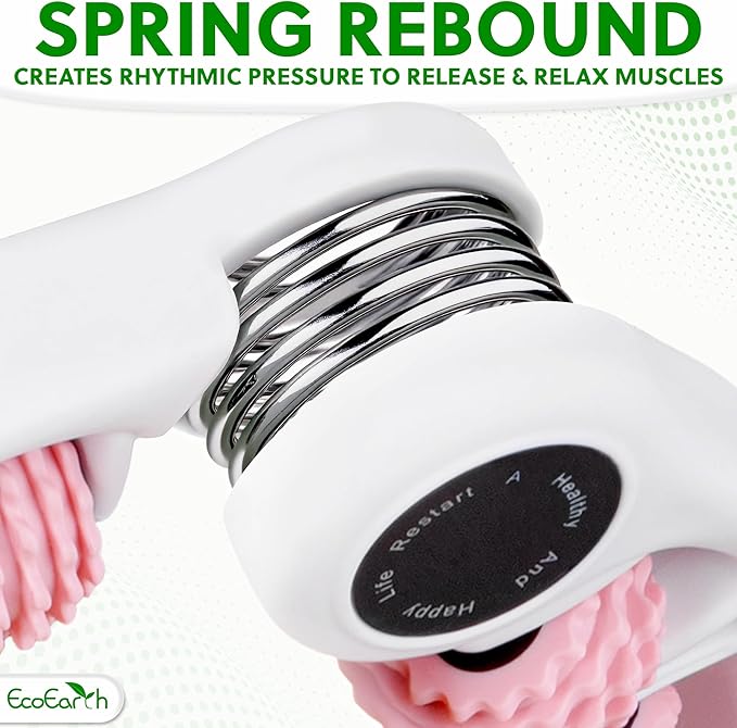 EcoEarth Cellulite Massage Roller - Handheld Fascia Massager with Detachable Handles - Anti Cellulite Tool for Legs, Thighs, Buttocks & Belly - Deep Tissue Muscle Roller for Lymphatic Drainage-Ruum Studio Home