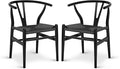 POLY & BARK Weave Chair Set of 2 in Pitch Black-Ruum Studio Home