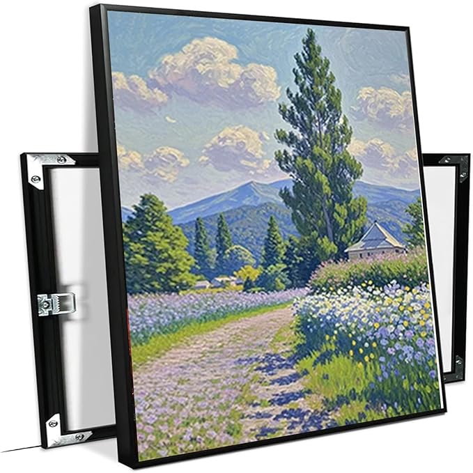 Countryside wildflowers landscape canvas poster natural plant flower artwork retro pastoral flower path suitable for farmhouse decoration-Ruum Studio Home