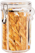 OGGI Clear Canister Airtight 61oz - Clamp Lid & Spoon - Airtight Food Storage Containers, Ideal for Kitchen & Pantry Storage of Bulk, Dry Food Including Flour, Sugar, Coffee, Rice, Tea, Spices & Herbs-Ruum Studio Home