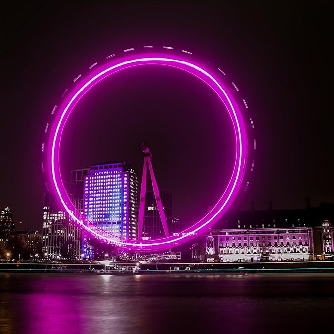 GZBtech Flexible LED Neon Rope Lights 16.4FT,AC 110-120V Waterproof Strip Light, 120LEDs/M Cuttable Connectable Neon Lighting for Indoor Outdoor Home Decor/Commercial Building Use-Pink 5M-Ruum Studio Home