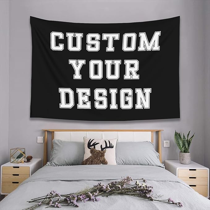 Custom Tapestry For Wall Bedroom Custom Backdrop Personalized Image Text Photo Customized Funny Tapestry Banners And Signs Horizontal Model Tapestrys 1-Ruum Studio Home