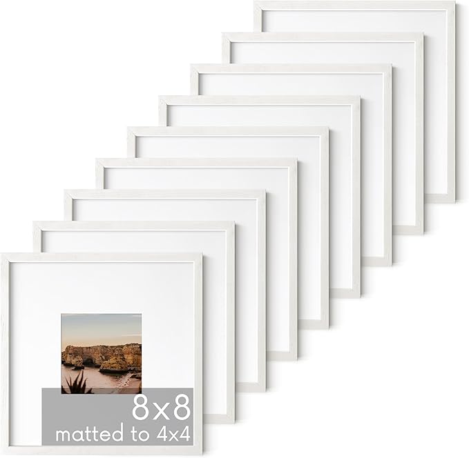 HAUS AND HUES White Square Frames Set of 9-8x8-Ruum Studio Home
