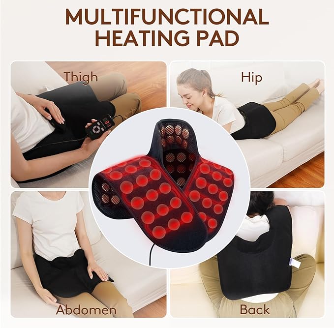 UTK Far Infrared Heating Pads for Neck and Shoulders and Back, Hot to 159℉, Gift for Women, FSA-HSA Eligible Neck and Shoulder Heating Pad with 84 Natural Jade, 24 Timers & Auto Shut Off (23 * 18'')-Ruum Studio Home