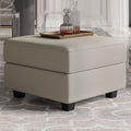Belffin Storage Ottoman Module for Modular Sectional Sofa Square Seat Cube Velvet Foot Stool Grey-Ruum Studio Home