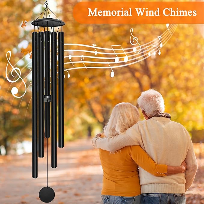 Large Wind Chimes for Outside Deep Tone, 65" Deep Tone Wind Chimes for Outside Porch Garden Patio Balcony Memorial Room Decor, Memorial Sympathy Gift for Loss of Loved One-Ruum Studio Home