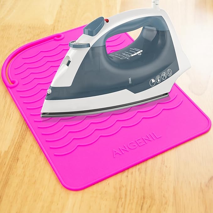 ANGENIL Heat-Resistant Silicone Mat for Hair Irons, 9 x 6.5 inch, Protecting Your Counter Safely-Ruum Studio Home
