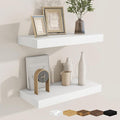 fuqing Floating Shelves for Wall, Bathroom Shelf Wall Mounted for Storage, Shelves with Invisible Bracket for Bedroom, Kitchen, Living Room, Farmhouse Small Book Shelf, 16 Inch Set of 2, White-Ruum Studio Home