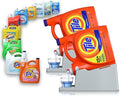 TidyFriend 2 Pack Liquid Laundry Detergent Holder Stand with Drip Tray & Rubber-Grip Feet, Stand for Laundry Room Organization and Storage, Fabric Softener Dispenser with Cup Holder (Grey)-Ruum Studio Home