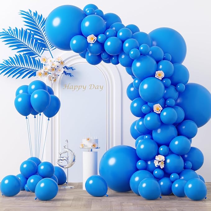 130pcs Blue Balloons Different Sizes 18" 12" 10" 5" Matte Blue Latex Balloon Garland Arch Kit for Birthday Baby Shower Graduation Wedding Gender Reveal Anniversary Party Decorations-Ruum Studio Home