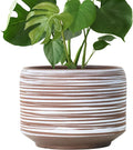 10 Inch Ceramic Plant Pot with Drainage – Large Flower Pot for Indoor Outdoor Plants, Modern Decorative Planter for Patio, Balcony, Garden, or Home Decor-Ruum Studio Home