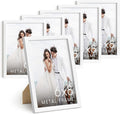 HAUS AND HUES 6x8 White Metal Picture Frames - Photo Frames 6x8 - Features Premium Aluminum, Vertical Hanging, Easel Back for Tabletop, Home, Office (6x8 in, White, Set of 6)-Ruum Studio Home