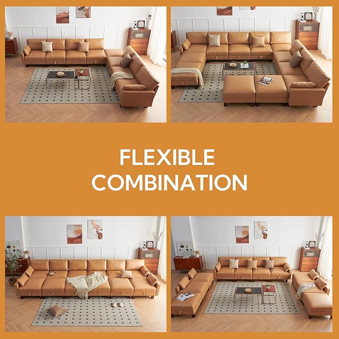 Faux Leather Modular Sofa, Module A-Ruum Studio Home