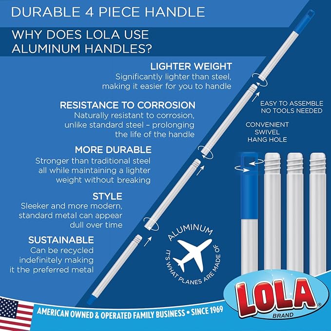 Lola Products Deck Scrub Brush Broom, 9" x 3.5" Wide, Durable Bristles Remove Dirt, Grime, Grout, Leaves, Snow on Patios, Decks, Wet or Dry, 9 Count-Ruum Studio Home
