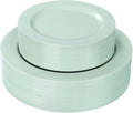 FLOWERCAT 60PCS Sage Green Plates - Heavy Duty Plastic Plates Disposable for Party/Easter - Include 30PCS 10.25inch Sage Green Dinner Plates and 30PCS 7.5inch Dessert Plates-Ruum Studio Home