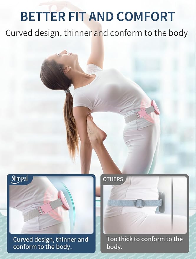 Slimpal Heating Pad for Period Cramps, Portable Cordless Electric Heating Pad for Menstrual Pain Relief Heat Belt, Rechargeable Wearable Heat Pad Gifts for Her Women Girl Wife Girlfriend, Pink-Ruum Studio Home
