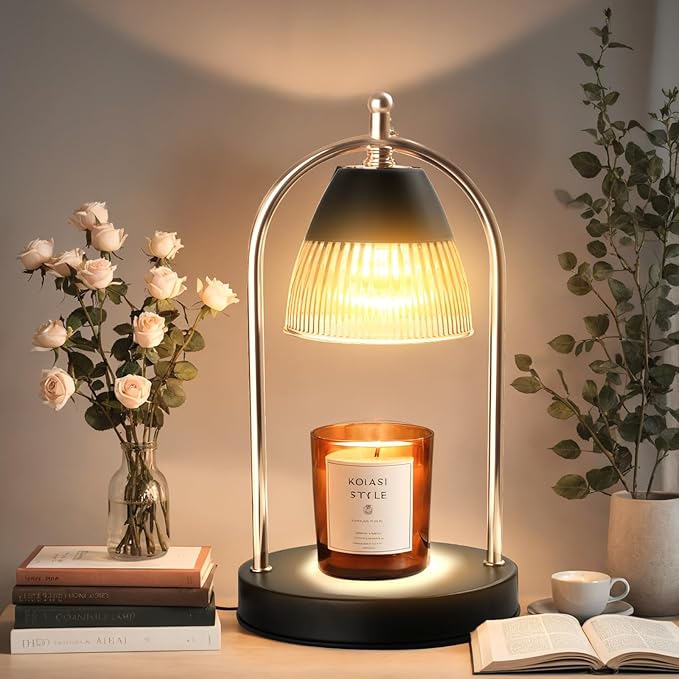 GEEZO Fragrance Candle Warmer Lamp，Electric Candle Warmer with Timer & Dimmer，Mom Christmas Birthday Gifts for Women, House Warming Gifts New Home Bedroom Decor-Ruum Studio Home