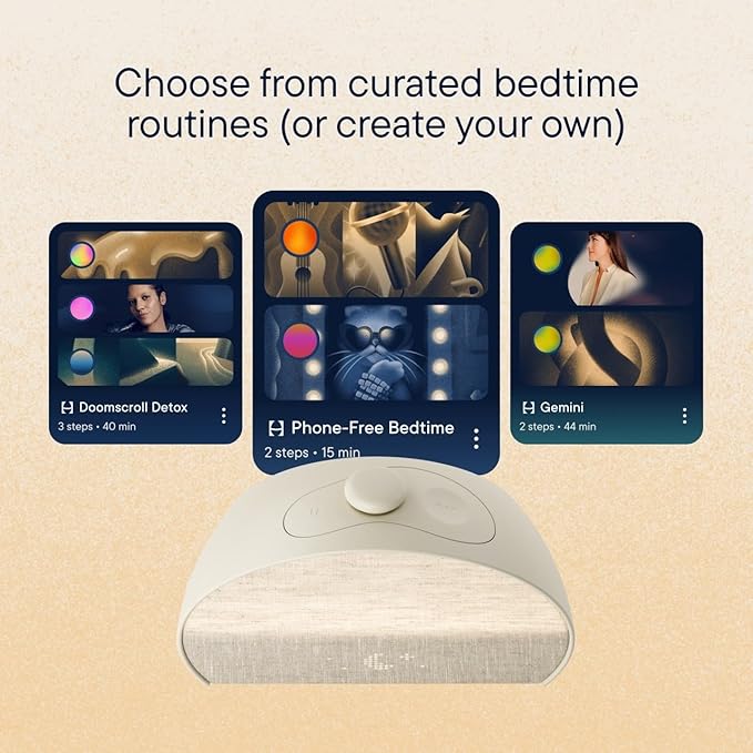 Hatch Restore 3 Sunrise Alarm Clock, Sound Machine, Smart Light (Greige) - White Noise, Screen-Free Sleep Routine-Ruum Studio Home
