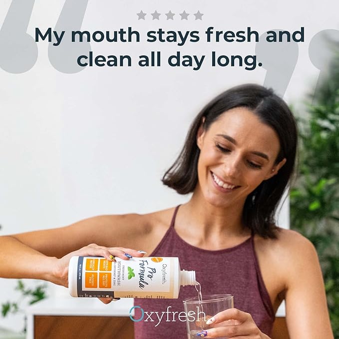 Oxyfresh Premium Pro Formula Fresh Mint Mouthwash – Patented Zinc Mouthrinse for All Day Fresh Breath & Healthy Gums – Refreshing & Alcohol Free Mouthwash | 16oz-Ruum Studio Home