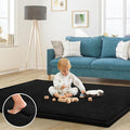 Baby Play Mat 1.2" Thick Memory Foam Nursery Rug Area Rug, 4’11” X 3’28” Yoga Mat Playmat Crawling Mat for Baby,Toddlers, Infants, Kids,Floor Mat Tatami Mat for Living Room(Black)-Ruum Studio Home