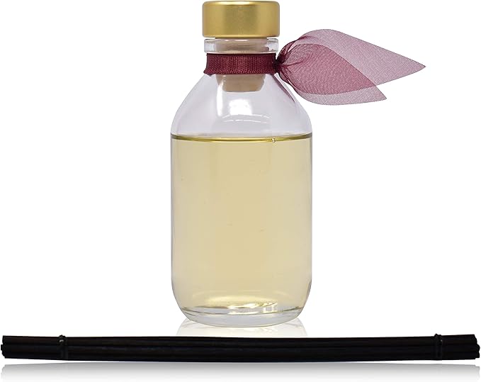 LOVSPA Reed Diffuser Set, Mahogany Teakwood Scented Oil Diffuser with Sticks, Home Fragrance Accessories for Bathroom Shelf Decor, Aroma Diffusers for Home or Office Fall Decor, USA Made-Ruum Studio Home