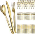 Berglander Gold Wedding Silverware Set 60pcs Service for 20, Titanium Plating Stainless Steel Flatware Set, Gold Spoons Forks Knives Set for Home, Wedding, Restaurant, Dishwasher Safe-Ruum Studio Home