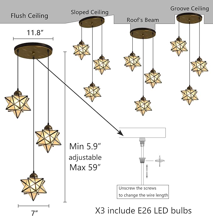 Frosted White Glass Chandelier for Dining Room Pendant Lights for Kitchen Island Light Fixture Modern Farmhouse Chandeliers with Warm Light Oiled Bronze-Ruum Studio Home