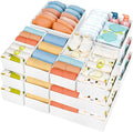 DIMJ Drawer Organizer Clothes 18 Pack - Foldable Baby Organizers and Storage & Dresser Organizer for Bedroom, Closet - Nursery Organization Dresser Dividers for underwear, Sock,Bra, Belt, Tie, White-Ruum Studio Home