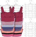 ZEDODIER 6 Pack Tank Top Hanger, Space Saving Bra Hangers, Non-Slip Hanging Sport Bras Holder, Closet Organizers and Storage for Camisoles Tank Tops Bras Ties Swimsuits Strappy Dress, Silver-Ruum Studio Home