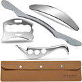Professional Muscle Scraper Tool Set, Stainless Steel IASTM Tools with Case, 4-Piece Scraping Tool Physical Therapy Massage Set-Ruum Studio Home
