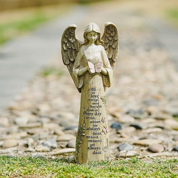 Topadorn Garden Statuary Outdoor Praying Angel Resin Figurines,Collectible Sculptures,10" H-Ruum Studio Home