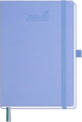 BEZEND Planner 2025-2026 Weekly and Monthly, 5.8" x 8.5" Academic Calendar (Jul 25-Dec 26) Vertical Daily Appointment with Hourly Timeslot & Monthly Tab, PU Leather Hardcover - Cornflower-Ruum Studio Home