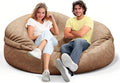 Bean Bag Chair for Adults 4FT,Soft Removable Cover for Teens/Girls Bedroom,Fluffy Giant Round Floor Beanbag Lounger Chairs (No Filler,Tan)-Ruum Studio Home