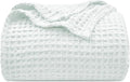 PHF Ultra Soft Waffle Weave Blanket King Size 104"x 90"- Washed Lightweight Breathable Cozy Woven Blanket for Bed - Aesthetic Decor for Couch Bedding Sofa Home Car - Ice Blue-Ruum Studio Home
