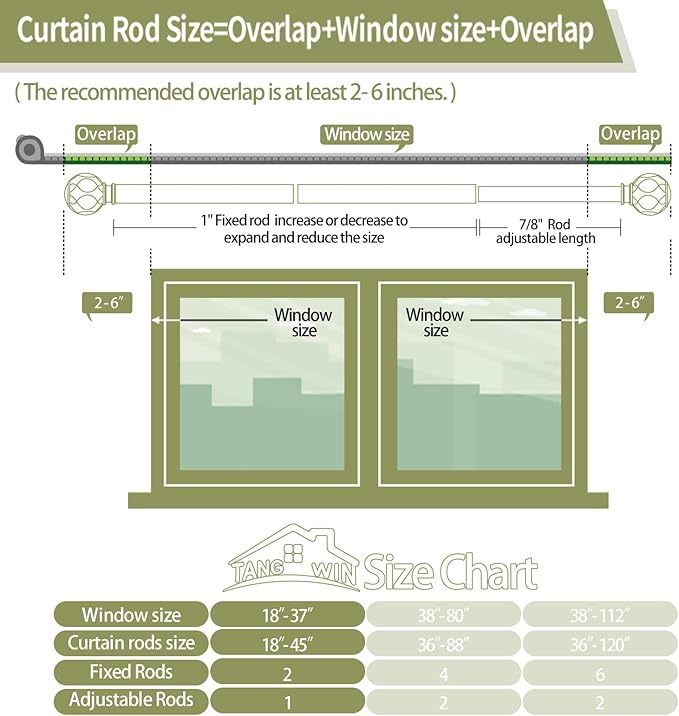 White Farmhouse Curtain Rods for Windows:18-45" Heavy Duty Adjustable Curtain Rod for Bedroom Living Room,Boho Decorative Rustic Drapery Rods with Vintage Coastal Texture Finials,Antique White-Ruum Studio Home